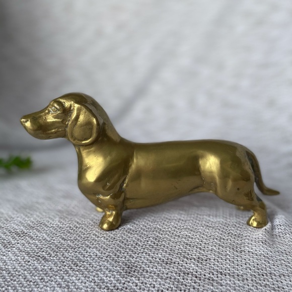 Brass Vintage Dachshund Figurine